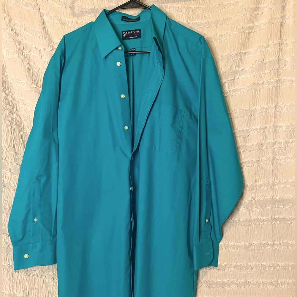 Brand New Stafford Performance Teal Green Dress Short size 17